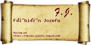 Fábián Jozefa névjegykártya