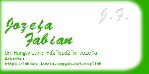 jozefa fabian business card